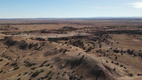 Drone view of Arizona's painted Desert