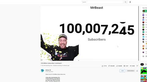 Mrbeast Gets 100 Million Subscribers!