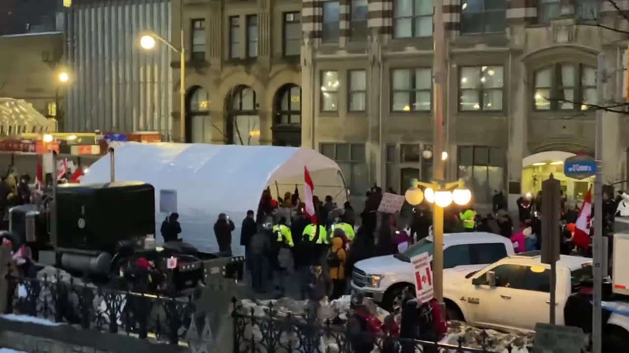 Truckers Walking Tent