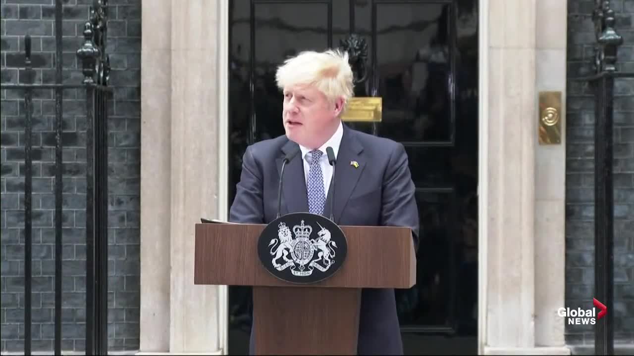 Boris Johnson resigns as British Prime Minister, will serve until November | FULL