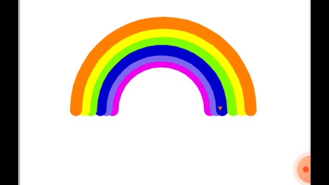 Rainbow drawing using python turtle