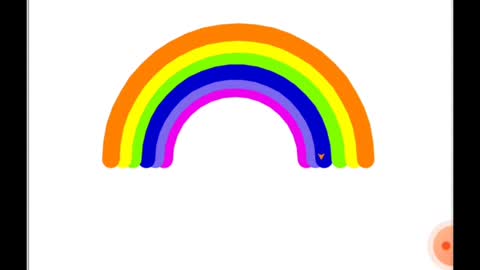 Rainbow drawing using python turtle