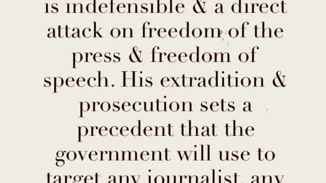 US govt continued prosecution of Assange is indefensible