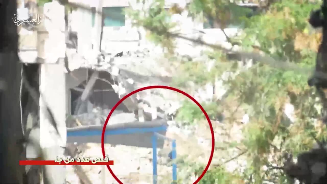 Footage for targeting of Israeli enemy forces deployed in Beit Hanoun by the Palestinian resistance