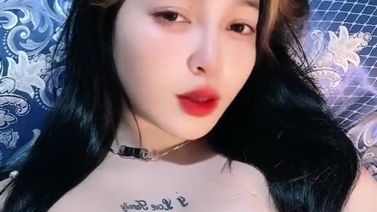 Very Cute Girl Wearing Sexy Dress Sleeping