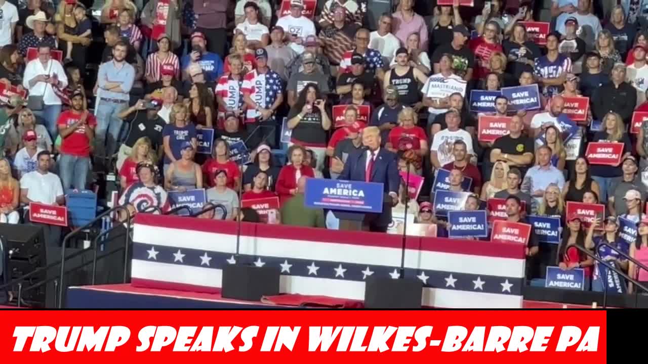 TRUMP speaks in WILKES-BARRE PA (first 20 mins)