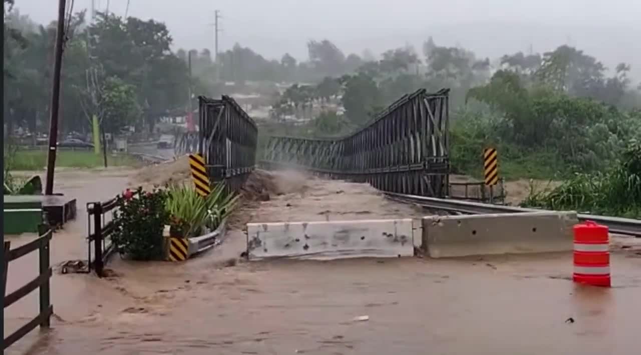 Hurricane Fiona Washes Bridge Away