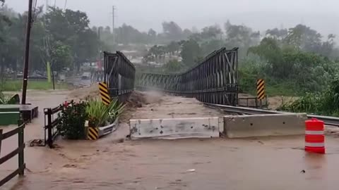 Hurricane Fiona Washes Bridge Away