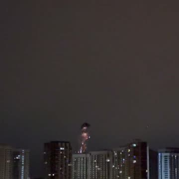 Ukrainian air defense takes out a drone seconds away from impacting a city