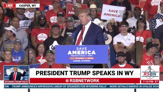 FULL SPEECH: President Donald Trump Speaks at Save America Rally in Casper, WY 5/28/22