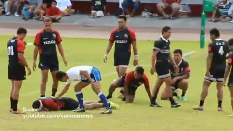 Crowd Erupts In Laughter at Rugby Player's Outrageous Dive