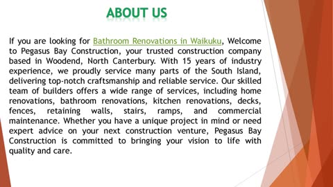 If you are looking for Bathroom Renovations in Waikuku