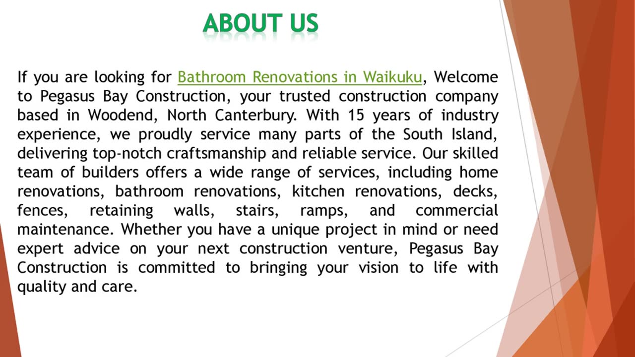 If you are looking for Bathroom Renovations in Waikuku