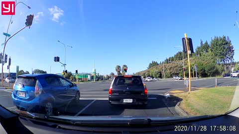 Lights and Sirens Don't Stop Cop Car Being T-Boned