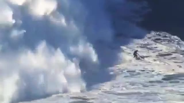 A stunning view: Sebastian Steudtner, a German surfer, rode a 115 feet tall wave.