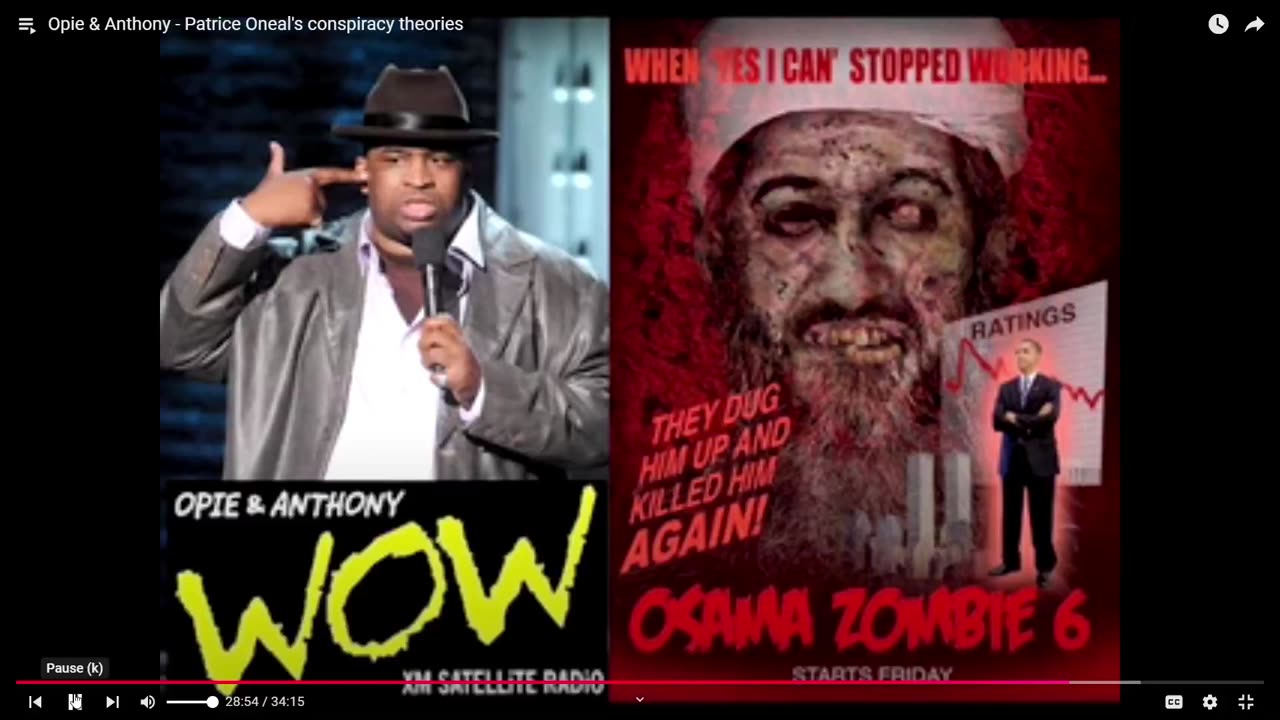 Opie & Anthony Show with Patrice O'Neal on Osama Bin Laden Conspiracies