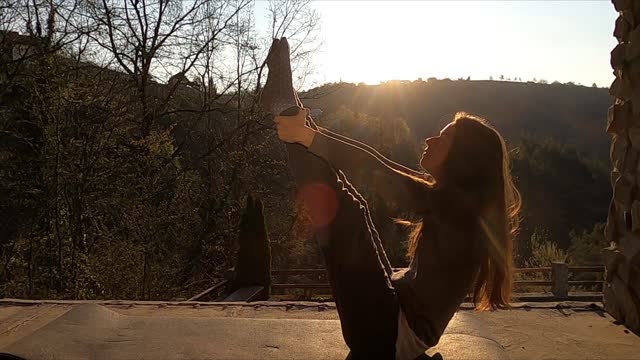 Yoga in a beautiful place