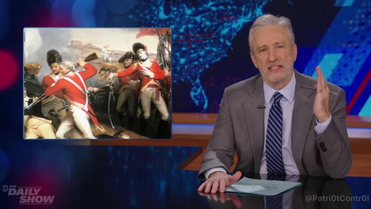 Jon Stewart compares MAGA supporters to British Redcoats