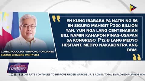 Sen. Revilla files bill seeking to lower qualifying age of senior citizens to 56