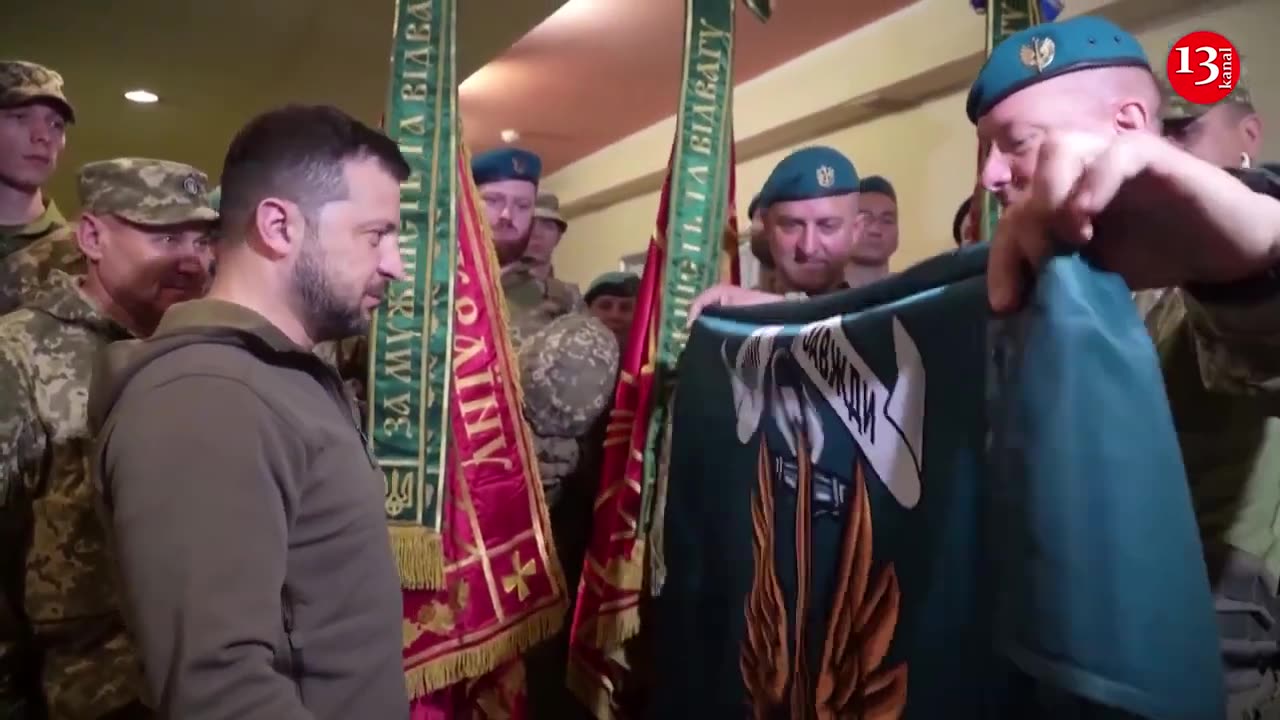 Ukraine's Zelenskiy visits front line to congratulate marines