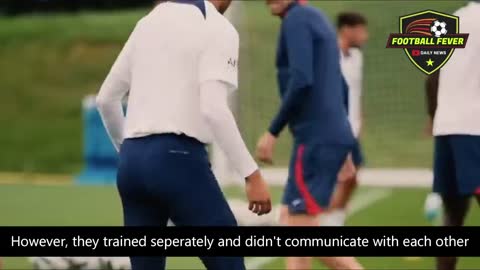 Messi sided with Neymar as Mbappe training separately in PSG training today