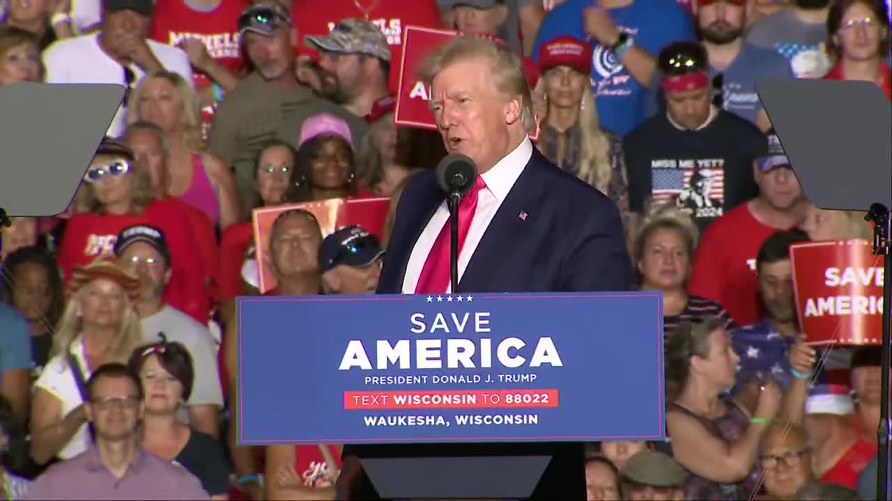 Former President Donald Trump rallies in Waukesha Wisconsin – August 5, 2022