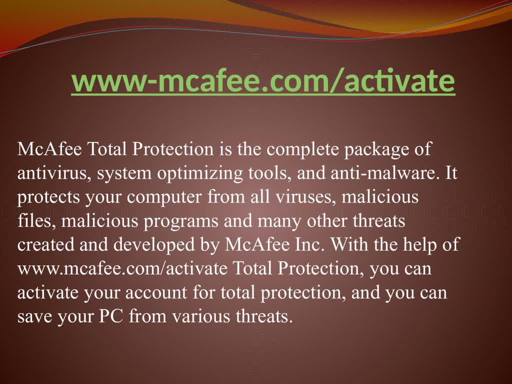 www.mcafee.com/activateus