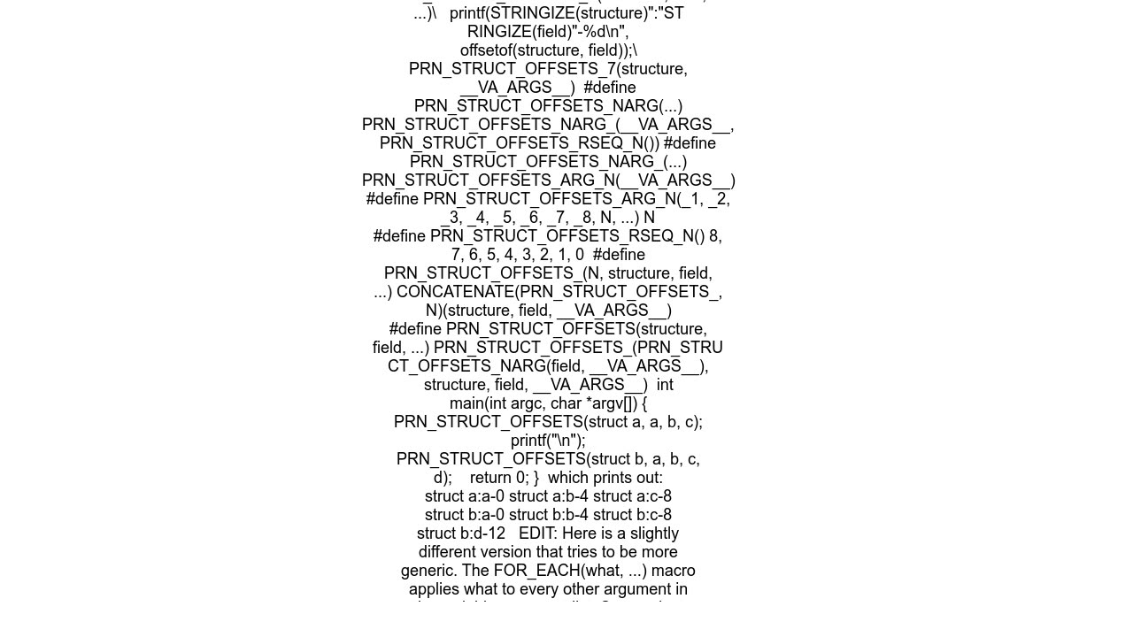 Is it possible to iterate over arguments in variadic macros