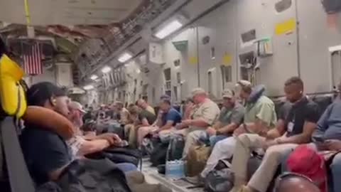 Inside a C-17 Carrier fleeing Kabul.
