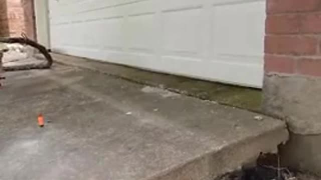 Quick Raising Sunken Driveway at Entrance to Garage
