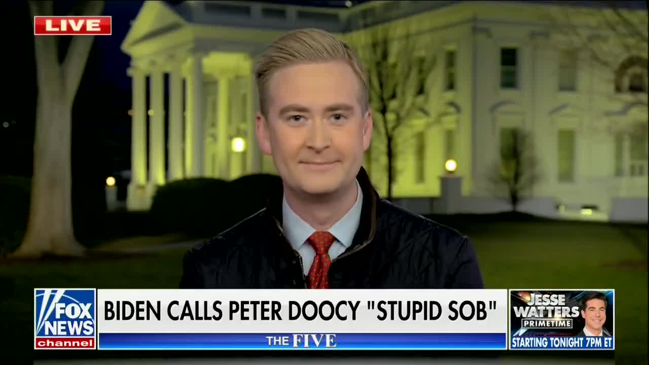 Peter Doocy Reacts to Joe Biden calling him a "stupid son of