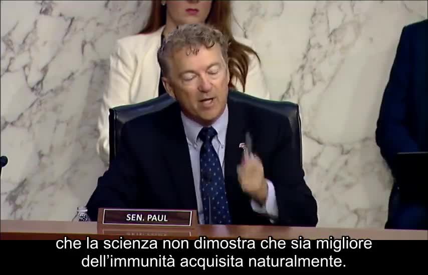 Senatore Paul - Vaccino è sottomissione