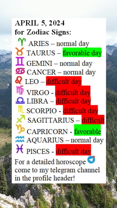APRIL 5, 2024 for Zodiac Signs