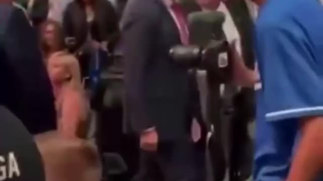Donald trump and dana white at ringside