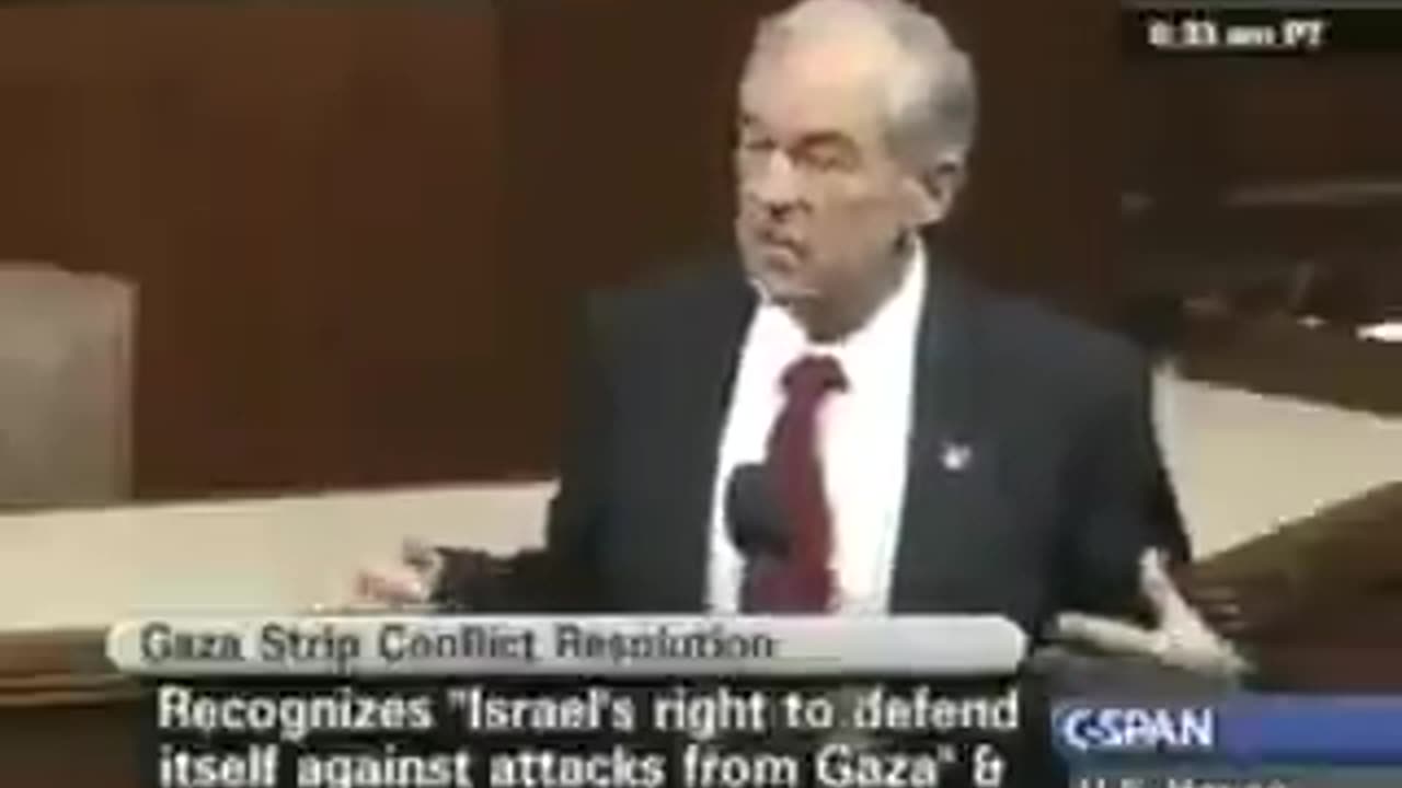 Israel created Hamas." Ron Paul's 2009 speech on the House floor