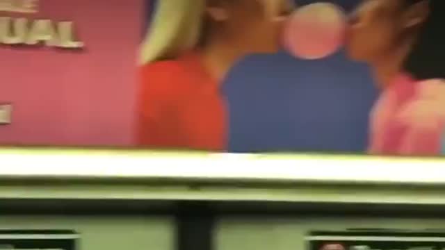 MORE OF THIS!! Asian woman rips propaganda of the subway. (part 1)