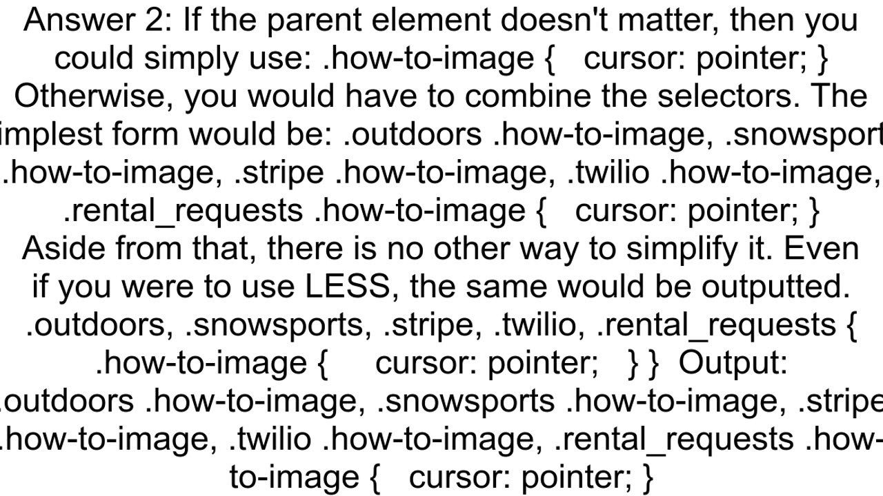 DRY up CSS multiple parents to one child