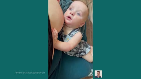 Cute baby moment