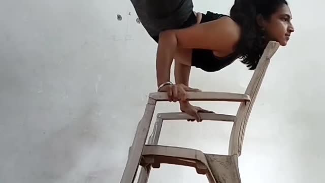 Yoga in jail chair