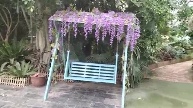 This cradle is full of flowers