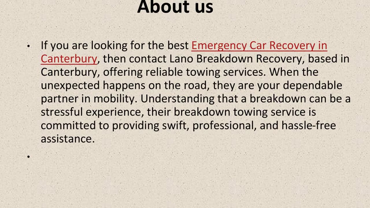 Get The Best Emergency Car Recovery in Canterbury.