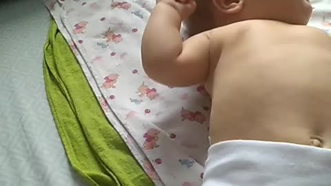 How a brother kisses his little sister