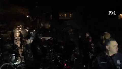 Antifa à seattle voulant manifesté contre la victoire du président Trump