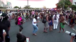 Indigenous Brazilians protest at Copa America