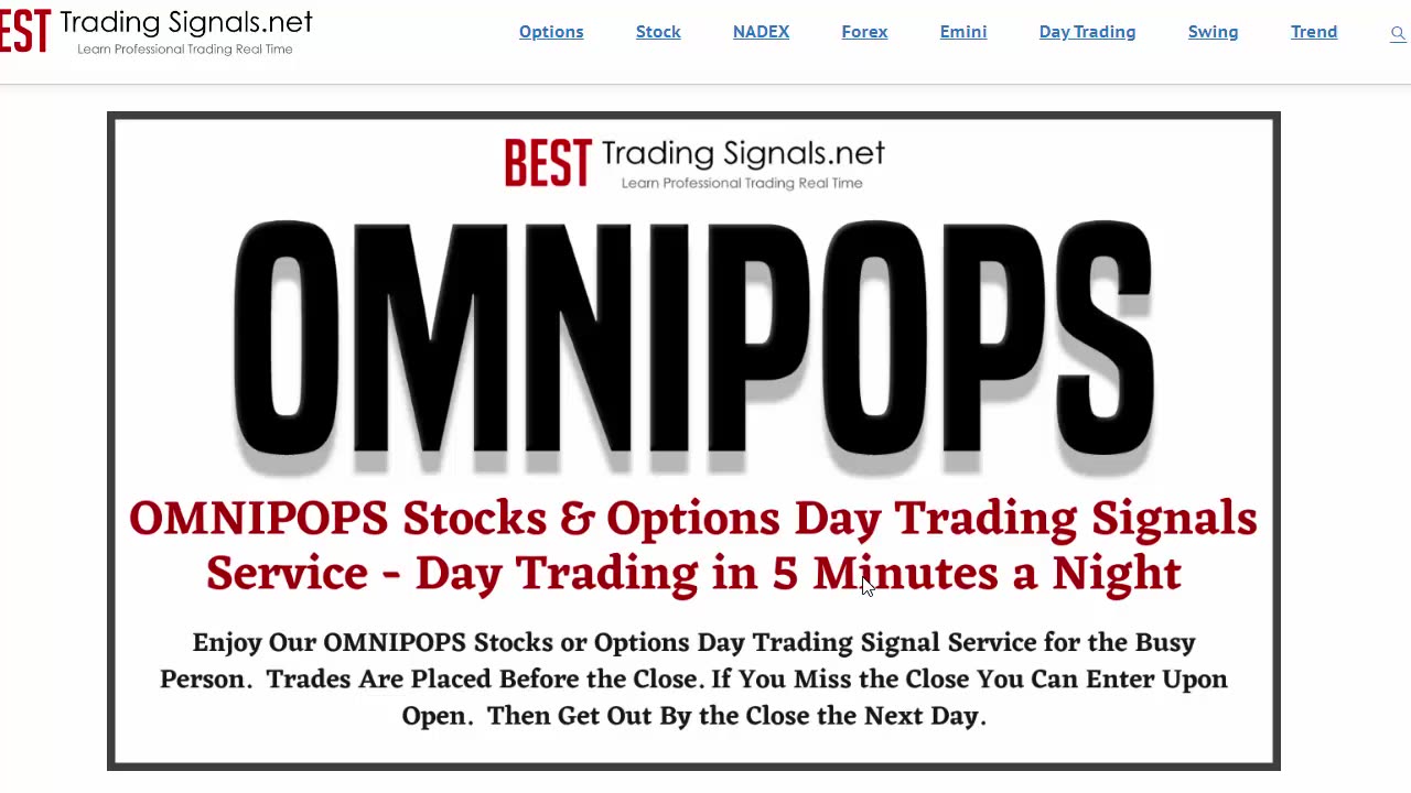 OMNIPOPS Cheap Options Day Trading Signals Intro 3