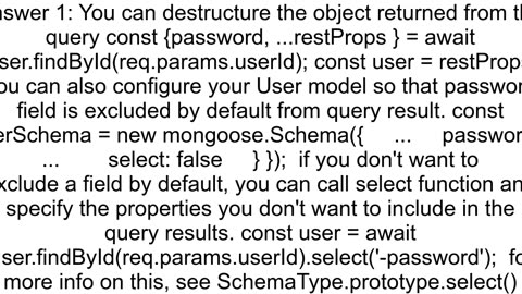 How can I delete a property from object returned by mongoose