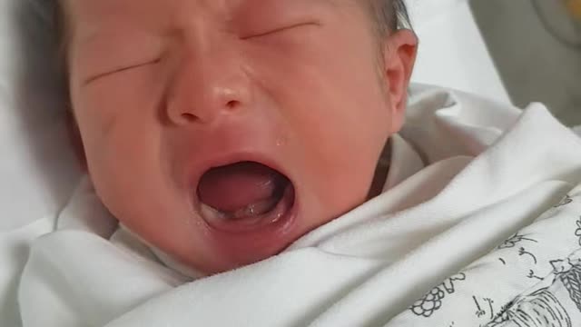 Crying newborn baby. chae doa -korean