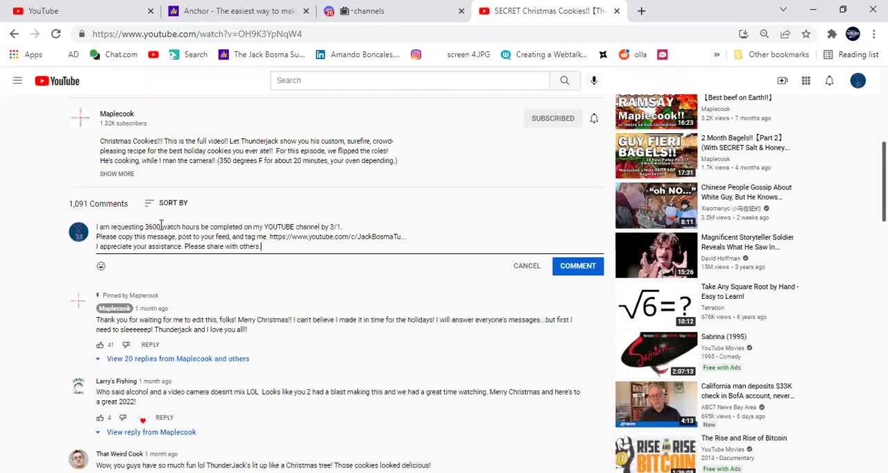 Watch Hours Needed Please