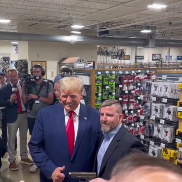 Donald Trump buys a custom Glock pistol with his face on it.