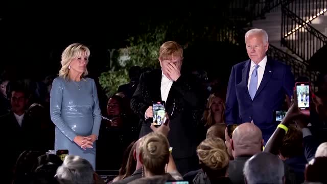 Elton John honored after White House concert